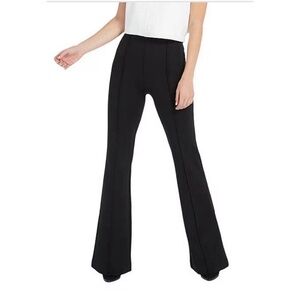 SPANX Womens Hi-Rise Flare Pants Tall XL Black Hidden Tummy Shaping
